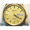 Image 1 : 24) SEIKO MENS WATER RESISTANT 30M SOLAR GOLD