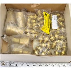 50 NEW BRASS PLUMBING FITTINGS 3/8NPT X7/8 HOSE