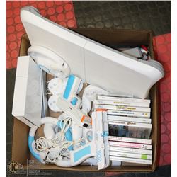NINTENDO WII GAME SYSTEM WITH 11 GAMES & ACCES.