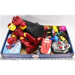 FLAT OF HOT WHEELS CARS, SPIDERMAN DOMINOES   AND