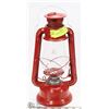 Image 1 : RED LANTERN WITH GLASS GLOBE