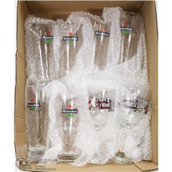 BOX WITH A 6-PC HEINEKEN BEER GLASS SET &