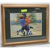 Image 1 : FRAMED MATTED PICTURE BOYS PLAYING SOCCER SIGNED