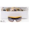 Image 1 : CASE OF DESIGNER SUNGLASSES, YELLOW FRAMES W/