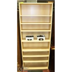 8 SHELF BLONDE COLOR BOOKSHELF