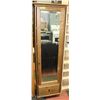 Image 1 : WOOD AND MIRROR ARMOIRE 19"X23"X73"H