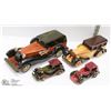 Image 1 : 4 WOODEN VINTAGE STYLE CARS