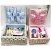Image 1 : 2 WICKER SEWING BASKETS WITH SEWING CONTENTS