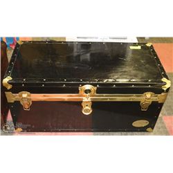BLACK METAL TRUNK 34"X16"X16"