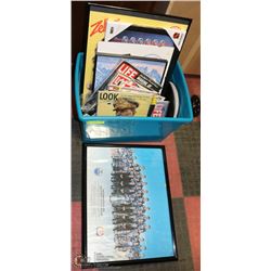 COLLECTION OF VINTAGE POSTERS , FRAMED AND TIME