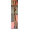 Image 1 : ANTIQUE WOODEN LONG SKIIS
