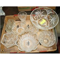 LARGE LOT OF ASSORTED CRYSTAL INCL PINWHEEL.