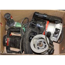 LOT OF 2 ROUTERS, HITACHI GRINDER AND POLISHER