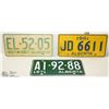 Image 1 : 3 ALBERTA VINTAGE LICENSE PLATES 1961-67-71.