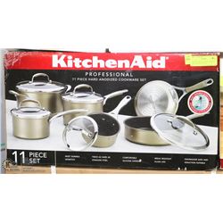 NEW KITCHEN AID PROFESSIONAL 11PC ANODIZED COOK-