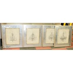 SET OF 4 CLASSICAL SHOWHOME DISPLAY PICTURES