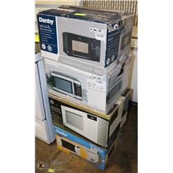 GROUP OF 4 GE AND DANBY MICROWAVES