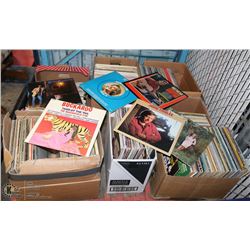 7 BOXES OF ASSORTED RECORDS - MOSTLY 70S ROCK &