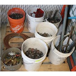 PALLET WITH PLUMBING AND GAS FITTINGS AND MORE