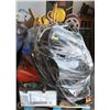 Image 1 : PALLET WITH SNOWTHROWER, AIR TANK, LARGE CABLES