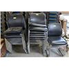 Image 1 : GROUP OF 21 STACKABLE BLACK LEATHERETTE CHAIRS