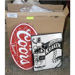 LOT OF BAR/BEER SIGNS