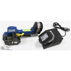 CORDLESS STRAPPING TOOL WITH CHARGER & 2 BATTERIES