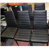 Image 1 : LOT OF 6 BLACK LEATHERETTE CHAIRS