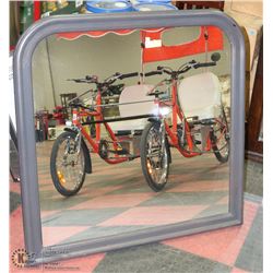 36X36 GREY FRAMED MIRROR