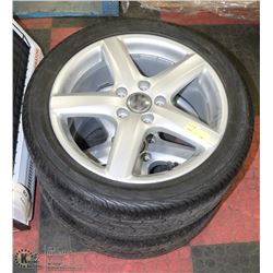 PAIR OF VOLKSWAGEN 225/45R17 ALUMINUM RIMS