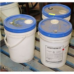 PALLET WITH 3 PAILS OF 100% ETHYLENE GLYCOL