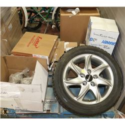 PALLET OF ASSORTED UNCLAIMED FREIGHT INCL ALUMINUM