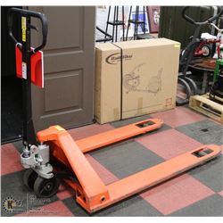 PALLET JACK 5500LBS CAPACITY ORANGE IN COLOR