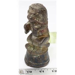 ANTIQUE LION COIN BANK