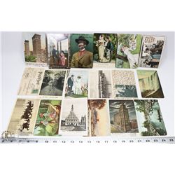 17 ANTIQUE  POSTCARDS FROM 1903 AND UP