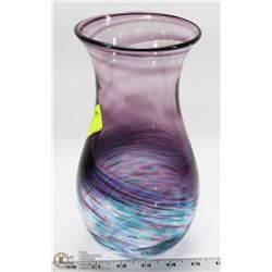 ART GLASS VASE 9.5"X5".