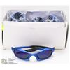Image 1 : CASE OF DESIGNER SUNGLASSES, BLUE FRAMES & BLACK