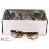 Image 1 : CASE OF DESIGNER SUNGLASSES, METAL FRAMES & AMBER