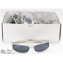 CASE OF DESIGNER SUNGLASSES, SILVER FRAMES & BLACK