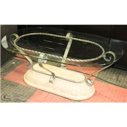 DESIGNER COFFEE TABLE. 49"X32"X20"H