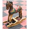 Image 1 : WOOD CARVED ROCKING 3' HORSE