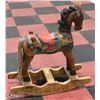 Image 4 : WOOD CARVED ROCKING 3' HORSE