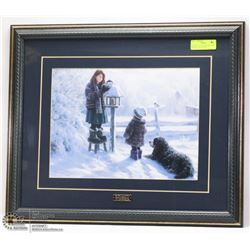 ROBERT DUNCAN FRAMED PICTURE - MOTHER, CHILD & DOG