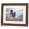 Image 1 : FRAMED PICTURE OF DOGS 23"X19"