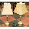 Image 1 : SET OF 2 GLASS AND METAL TABLE LAMPS
