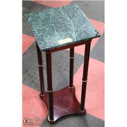 CHERRY WOOD COLOR MARBLE PLANT STAND