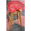 Image 1 : ANTIQUE  ROTATING TRACTOR SEAT STOOL.