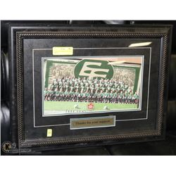 FRAMED 2009 EDMONTON ESKIMOS TEAM PIC