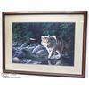 Image 1 : FRAMED SIGNED LIMITED EDITION OF WOLF W/ COA