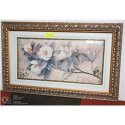 ORNATE GOLD FRAMED FLORAL PRINT